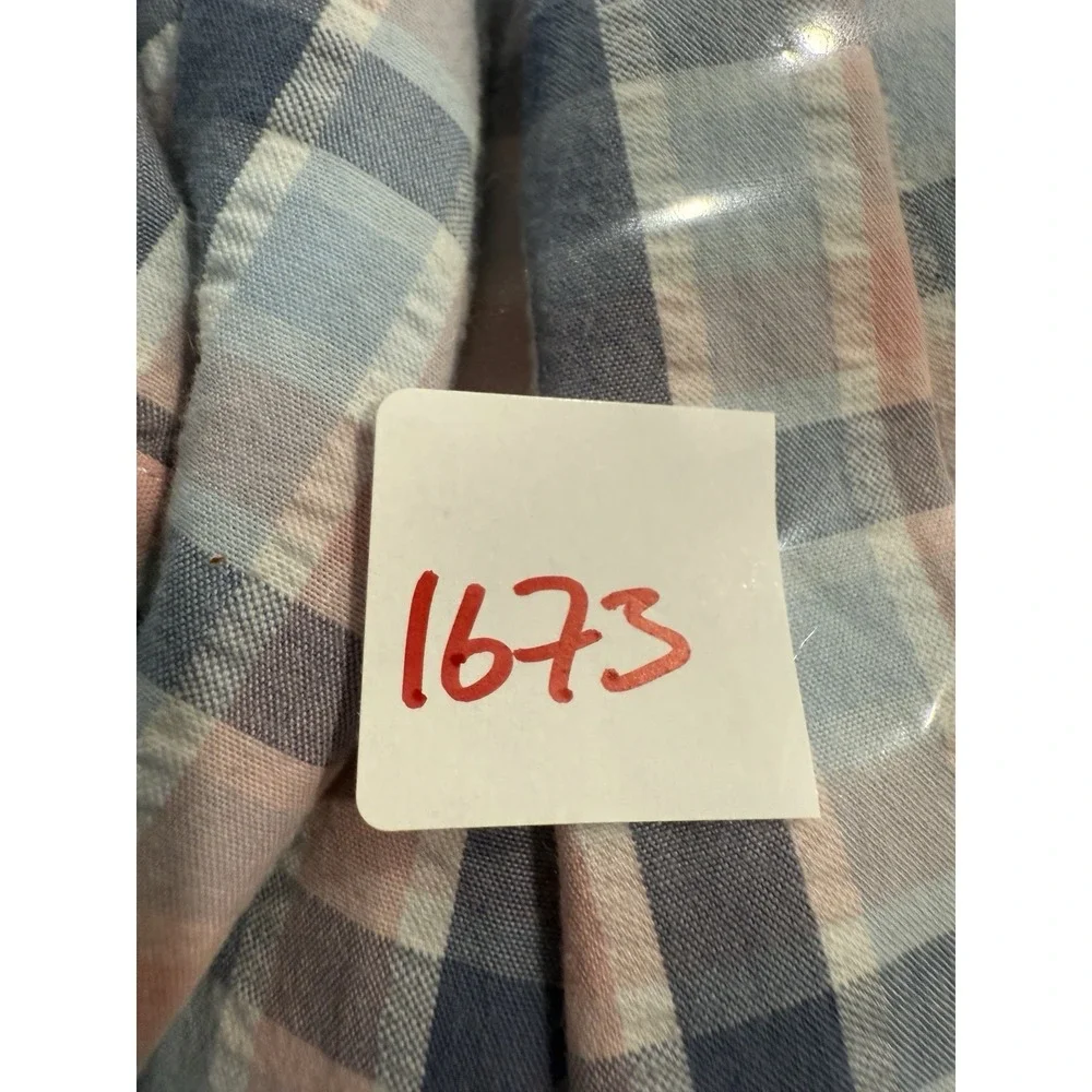 Brooks Brothers Shirt Men Large Blue Pink Regent Cotton‎ Button Down Check Plaid